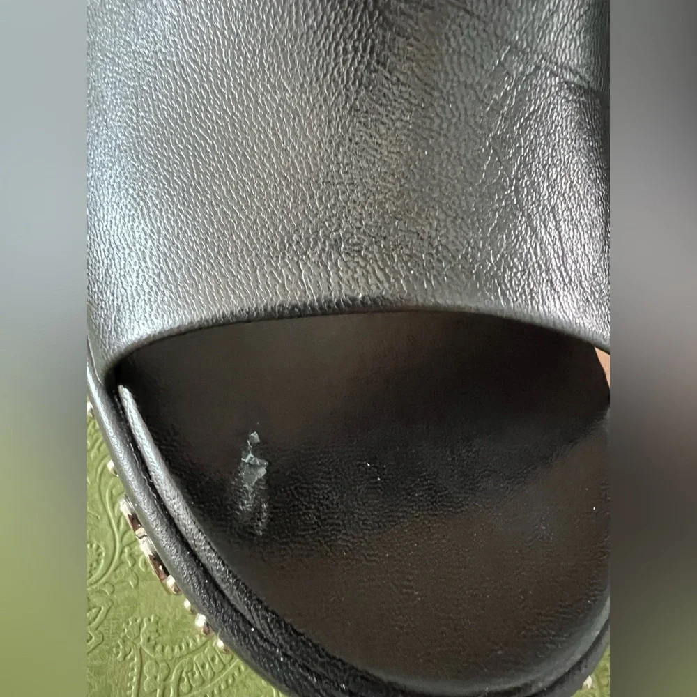 Gucci black platform mules with silver logos - Picture 4 of 15